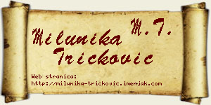 Milunika Tričković vizit kartica